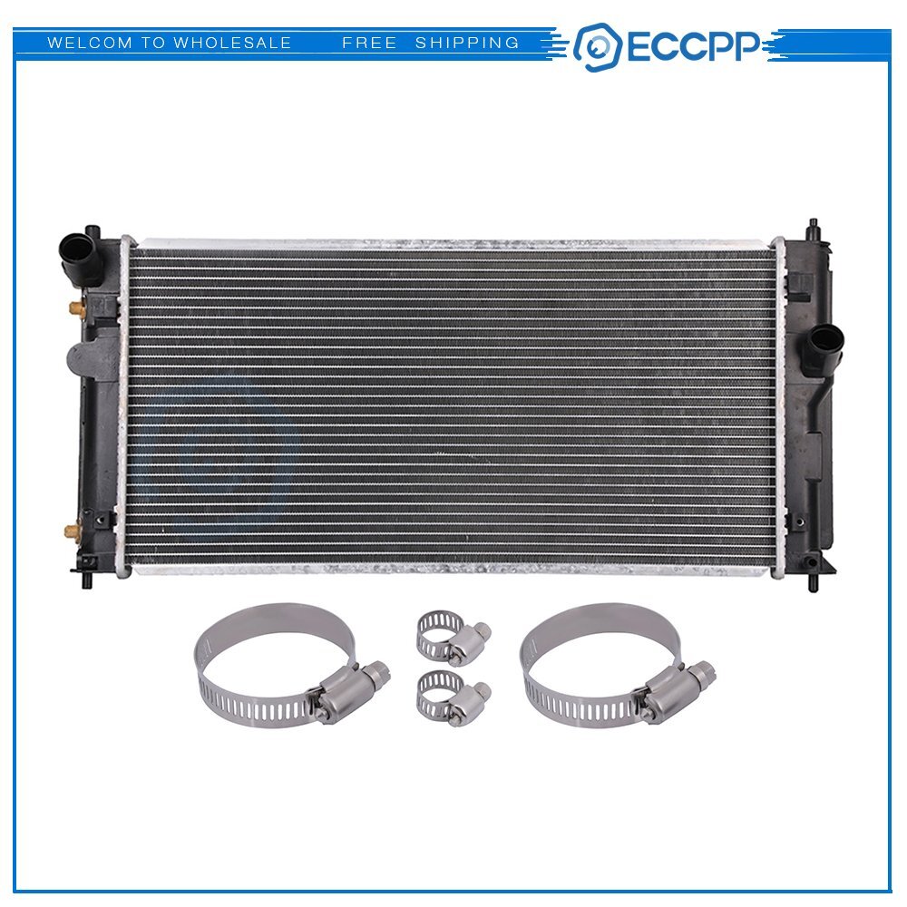 Radiator For 2000-2005 Toyota Celica with Universal Oil Hose Clamps Kit 2335