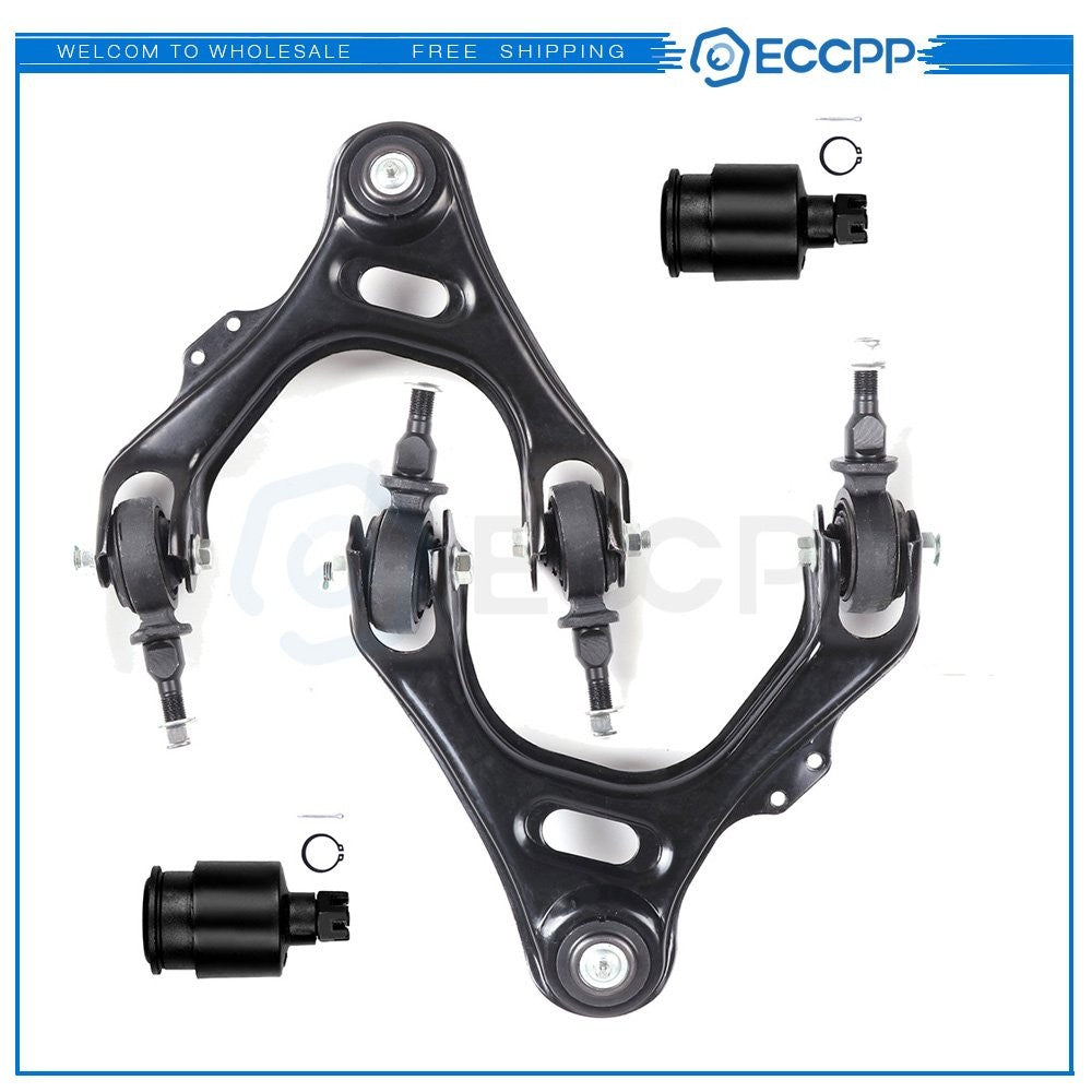 4pcs Front Upper Control Arms Lower Ball Joints For 1991-1994 1995 Acura Legend