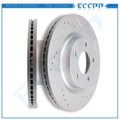 Front Brake Rotors Drilled And Slotted For Nissan Altima 2007 - 2013 Coupe 6B93BC-57