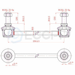 6x For 2007-09 2010 2011 Toyota Camry Front Inner Outer Tie Rods Sway Bar Links 6B93BC-57