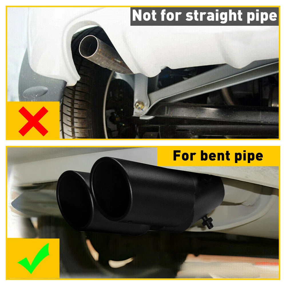 AUXITO Car Rear Exhaust Pipe Tail Muffler Tip Auto Accessories Replace Black EOA 6B93BC-57