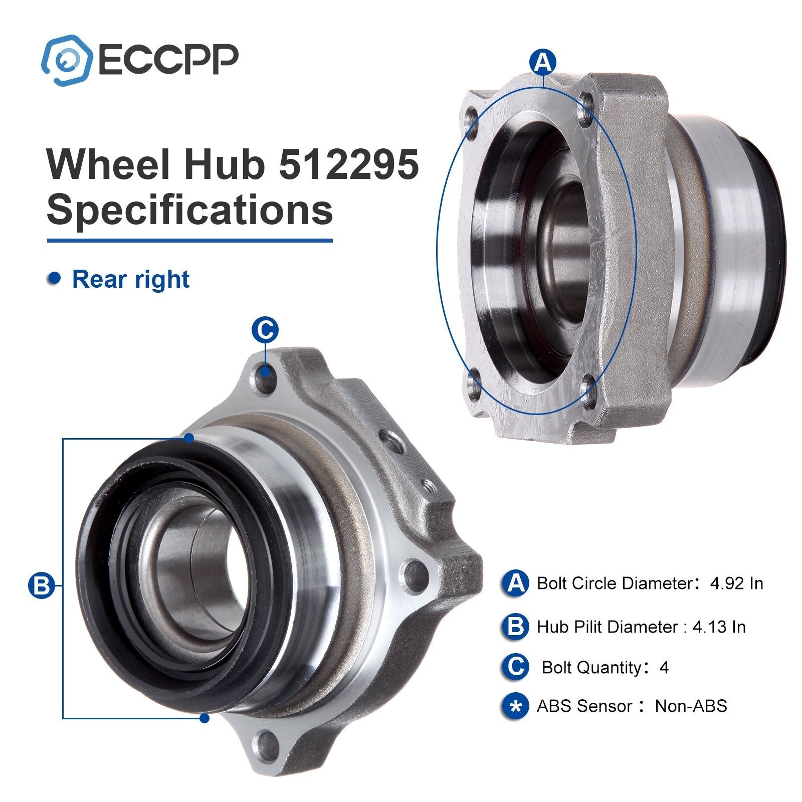 2Pcs Wheel Bearing Modules Rear For Toyota Tacoma 2005-2021 2018 2015 2010 W/ABS 6B93BC-57