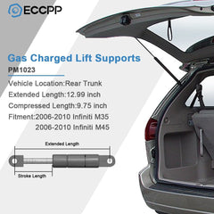 ECCPP 2x Rear Trunk Lift Supports Struts Shock For Infiniti M45 M35 06-10 PM1023 ECCPP