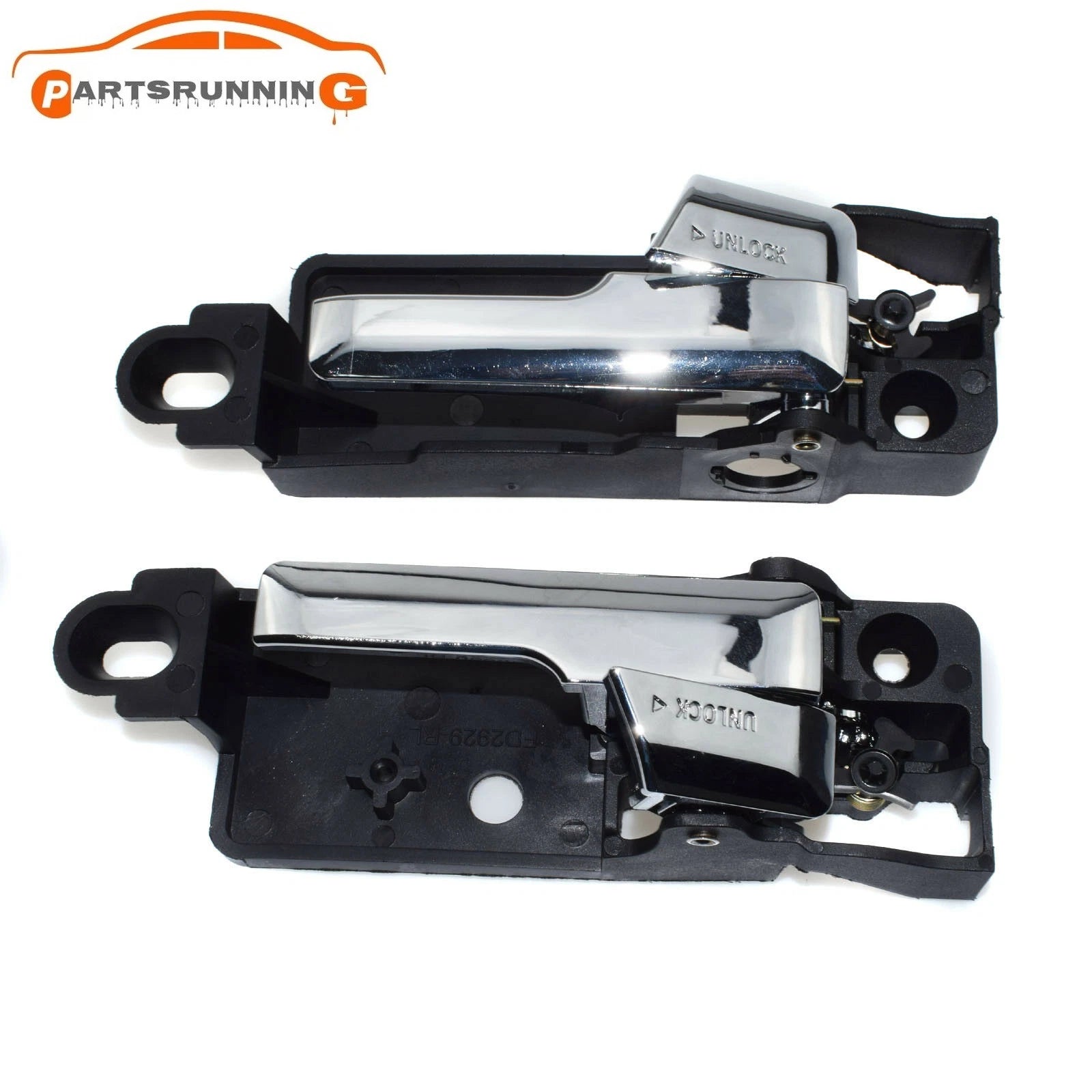 Chrome Interior Door Handle Rear Left Right for 2006-12 Ford Fusion 6E5Z5422601B 6B93BC-57
