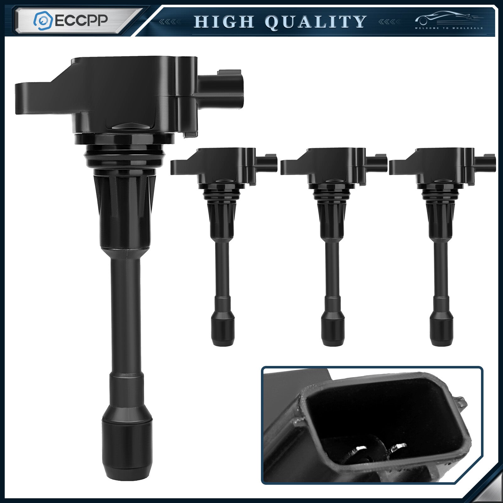 ECCPP 4 Ignition Coils For 2007-2018 Nissan Altima 2.5L 09-14 Nissan Cube 1.8L ECCPP