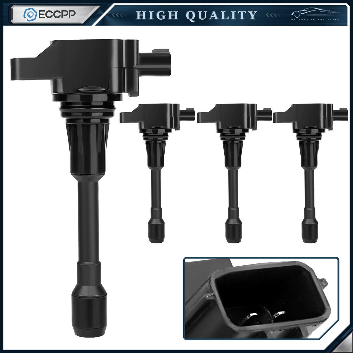 ECCPP 4 Ignition Coils For 2007-2018 Nissan Altima 2.5L 09-14 Nissan Cube 1.8L ECCPP