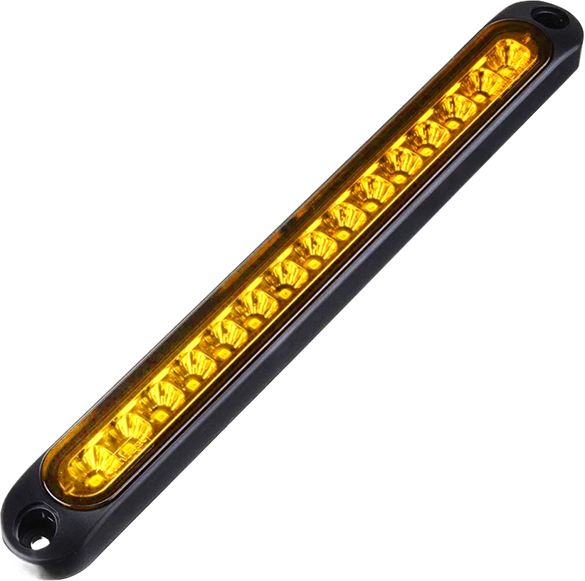 2X LED Amber Strip Truck Trailer Stop Tail Flowing Turn Signal Brake Light Bar 6B93BC-57