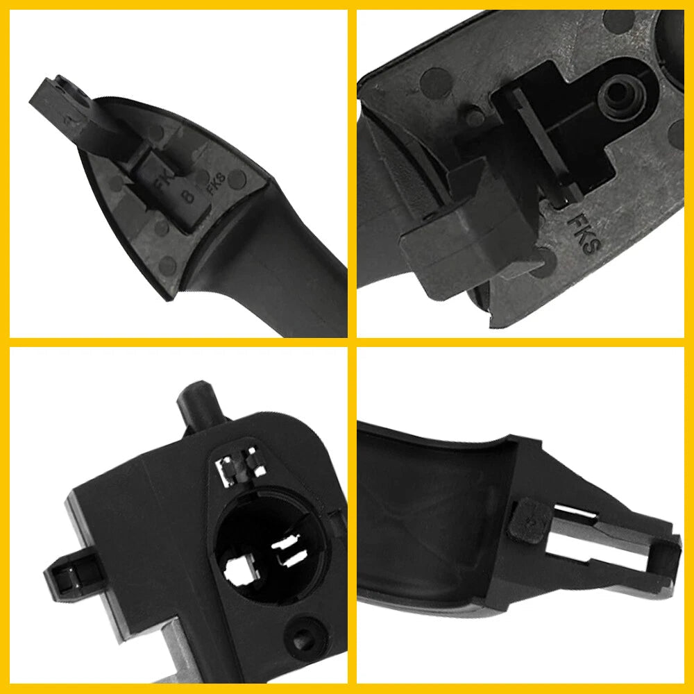 LH Driver Side Exterior Door Handle and Bracket Black for 2000-07 Ford Focus EOA 6B93BC-57