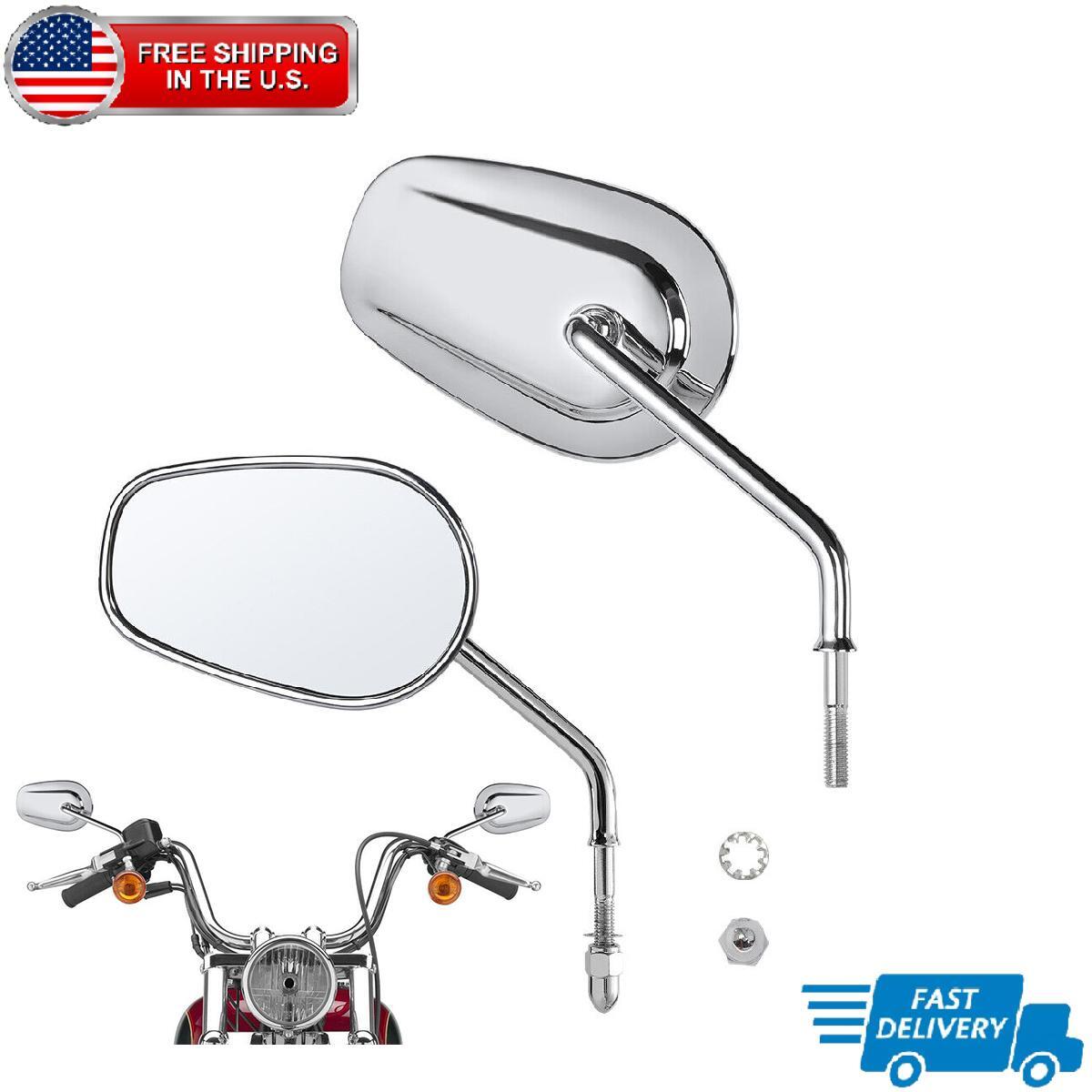 Chrome Rearview Side Mirror For Harley Touring Road Glide Sportster Softail Dyna