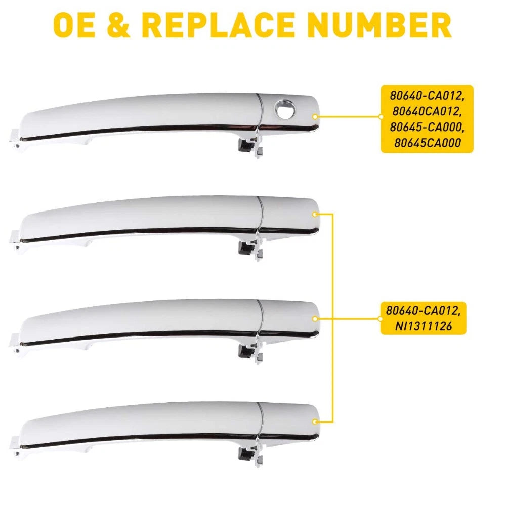 4X Front Rear Exterior Outside Door Handle for Nissan Rogue Murano Infiniti EOA 6B93BC-57