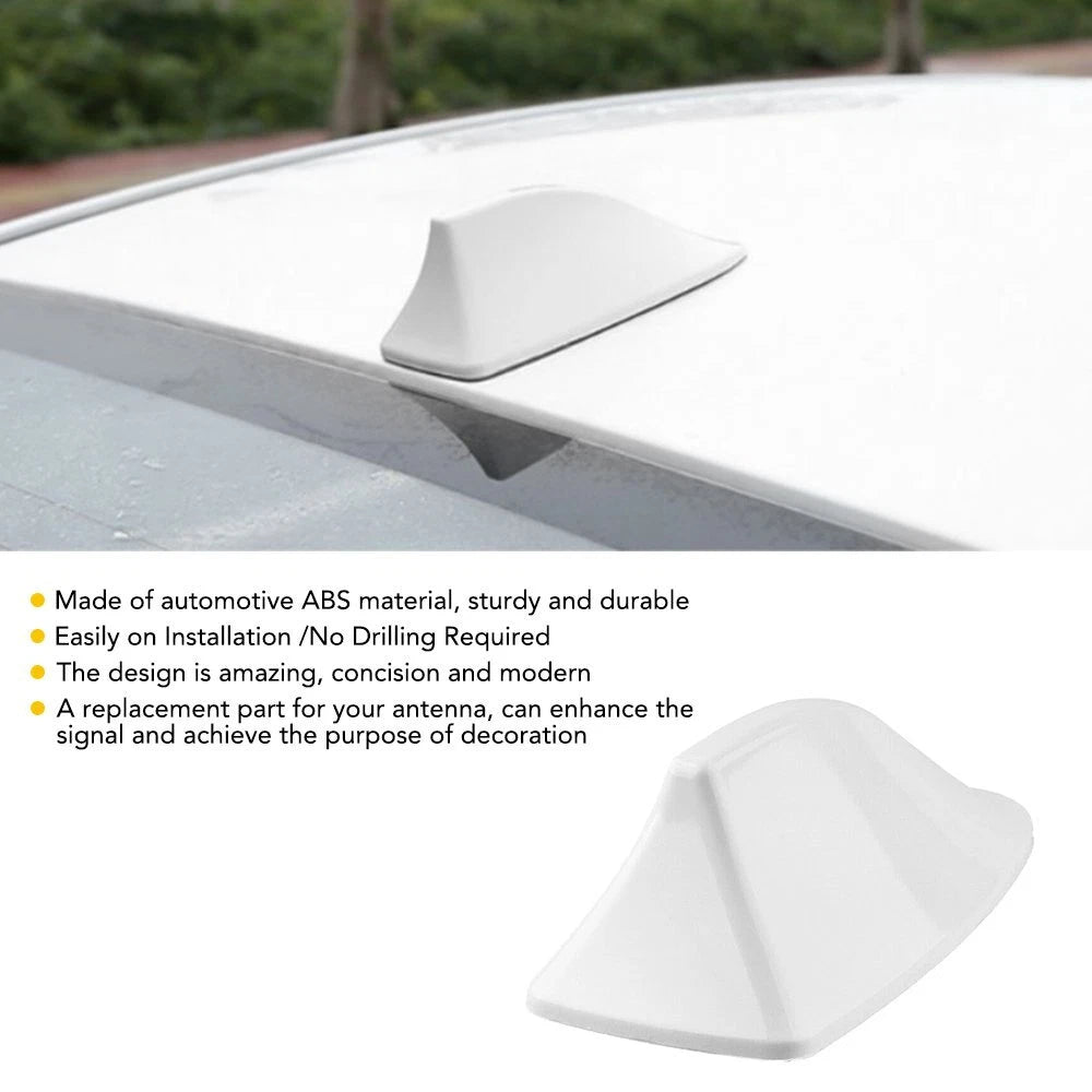 Universal Roof Shark Fin Vortex Radio Aerial Antenna Signal FM/AM White EOA 6B93BC-57
