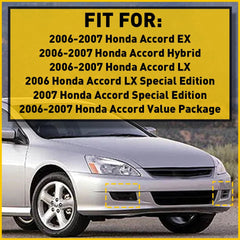 2x Front Bumper Insert Fog Light Cover Left+Right Fit For 2006-2007 Honda Accord 6B93BC-57