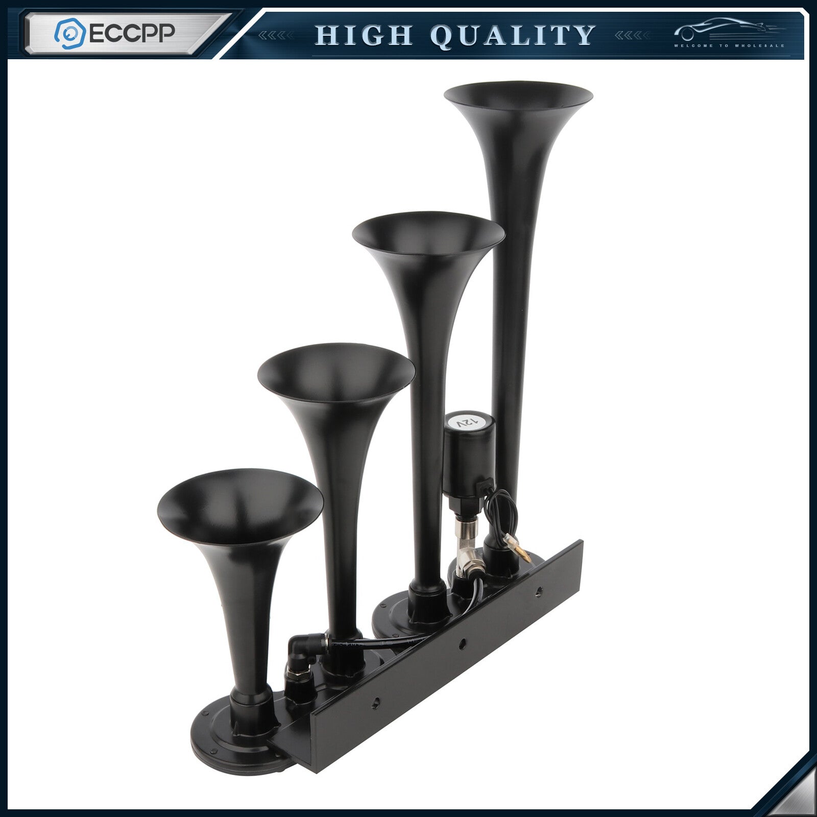 1G 4 Trumpet Train Air Horn Full System Kit 150PSI Air Compressor for Car Truck 6B93BC-57