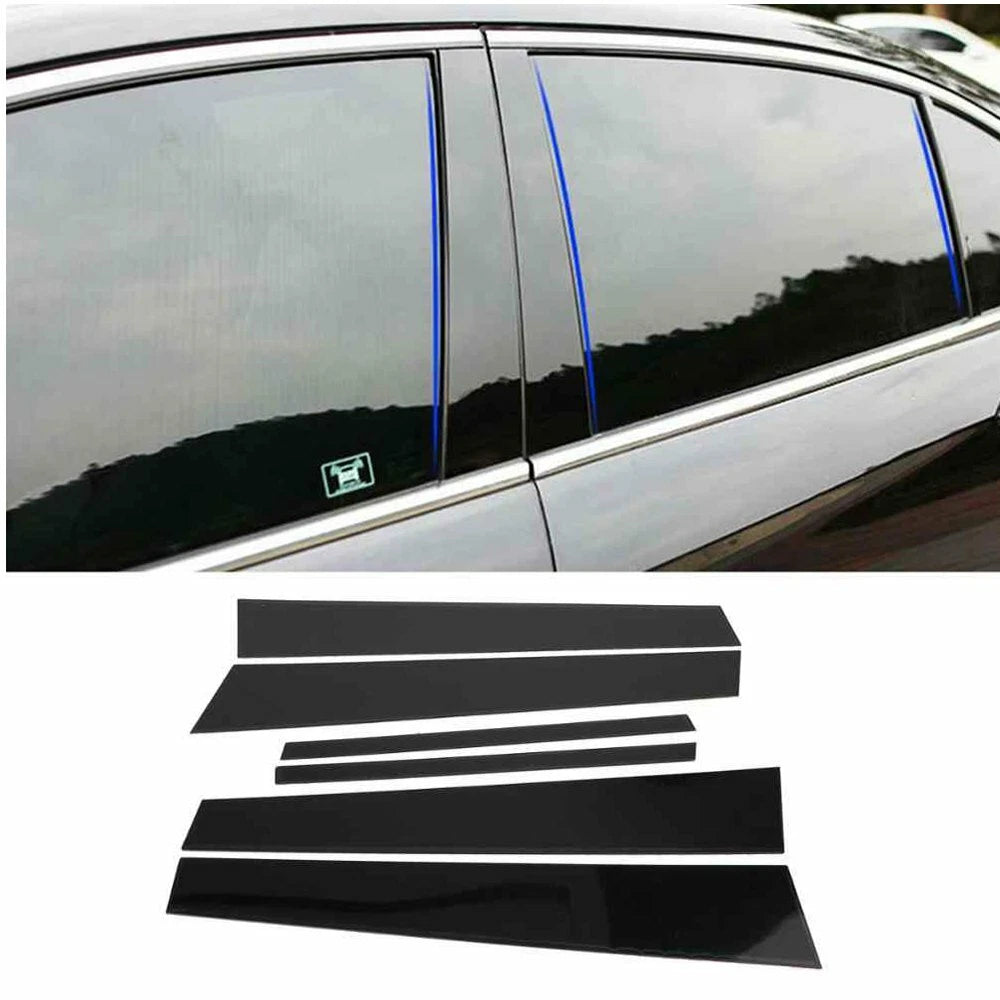Black Pillar Posts For Honda Civic 2006-2011 (4dr) 6pc/Set Door Trim Cover Kit A 6B93BC-57