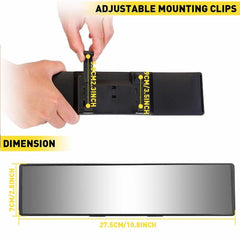 Angle View Panoramic Wide Angle Rear View Mirro Mirror Lens 270mm White Tint EA 6B93BC-57