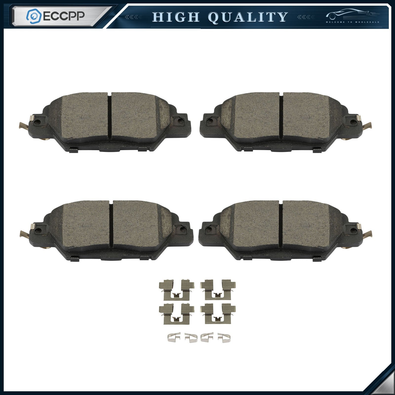 Rear Ceramic Brake Pads w/ Hardware for 2016 2017 2018 2019 2020 2021 Mazda CX-5 6B93BC-57