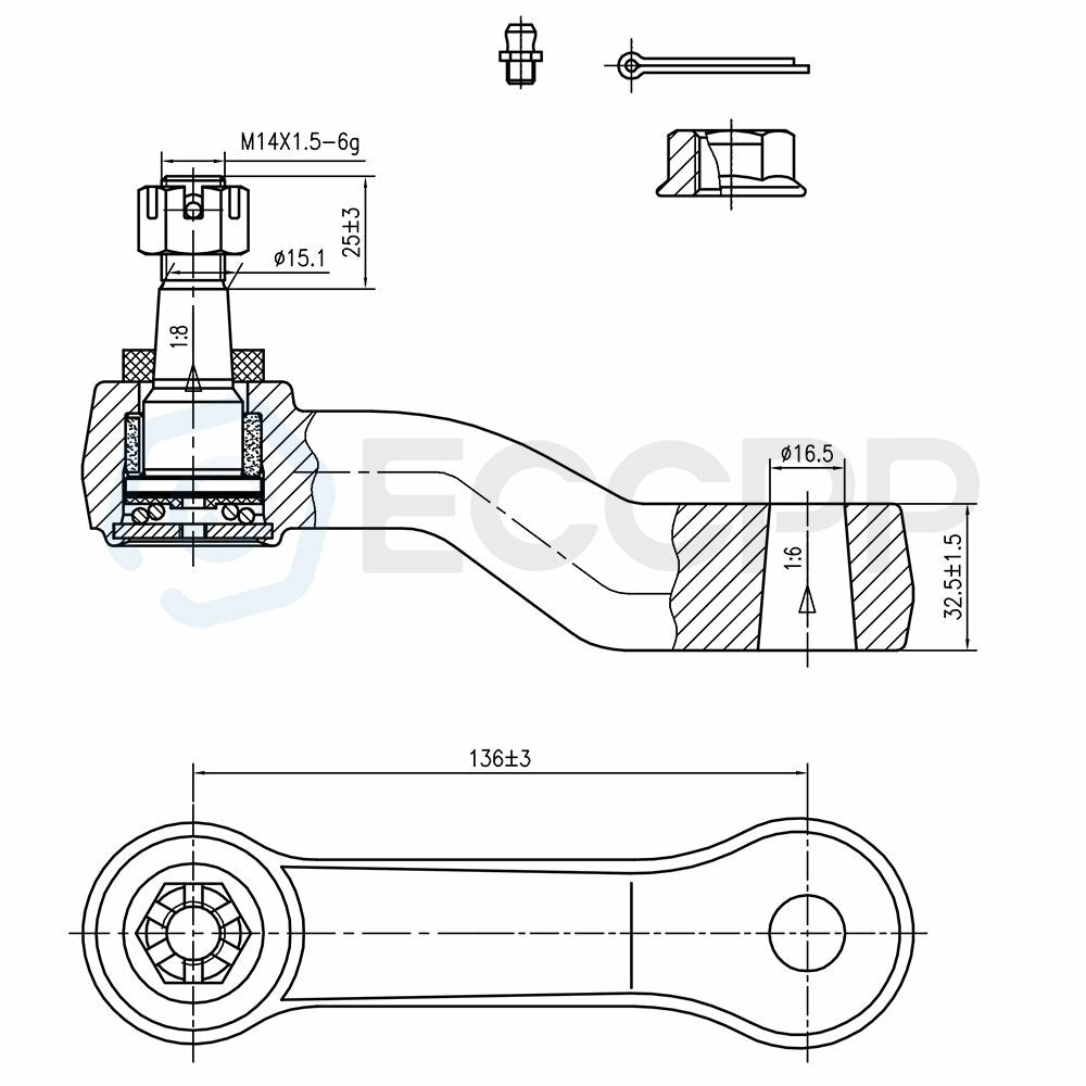 7pc Inner Outer Tie Rod 4-Groove Pitman Idler Arm for Suburban 1500 Tahoe Yukon 6B93BC-57