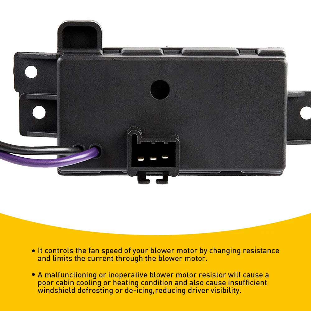 AC Heater Blower Motor Fan Speed Control Resistor for Silverado 1500 2500 EOA 6B93BC-57