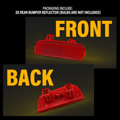 Red Rear Bumper Reflector Cover For 2016 2017 2018-2021 10th Gen Honda Civic EOA 6B93BC-57