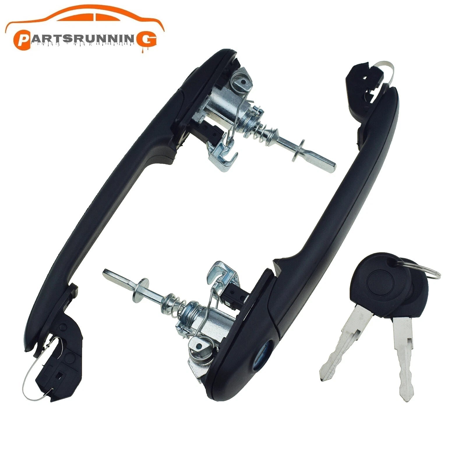 Front Left & Right Outer Door Handle w/ Keys For Ford Galaxy VW Polo Sharan Seat 6B93BC-57