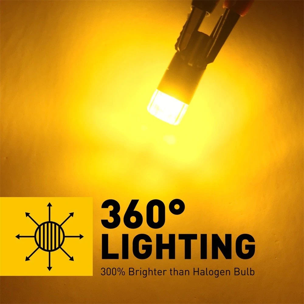 AUXITO W5W 175 2825 168 194 T10 LED Parking Light Bulbs Bright Yellow Amber EOA AUXITO