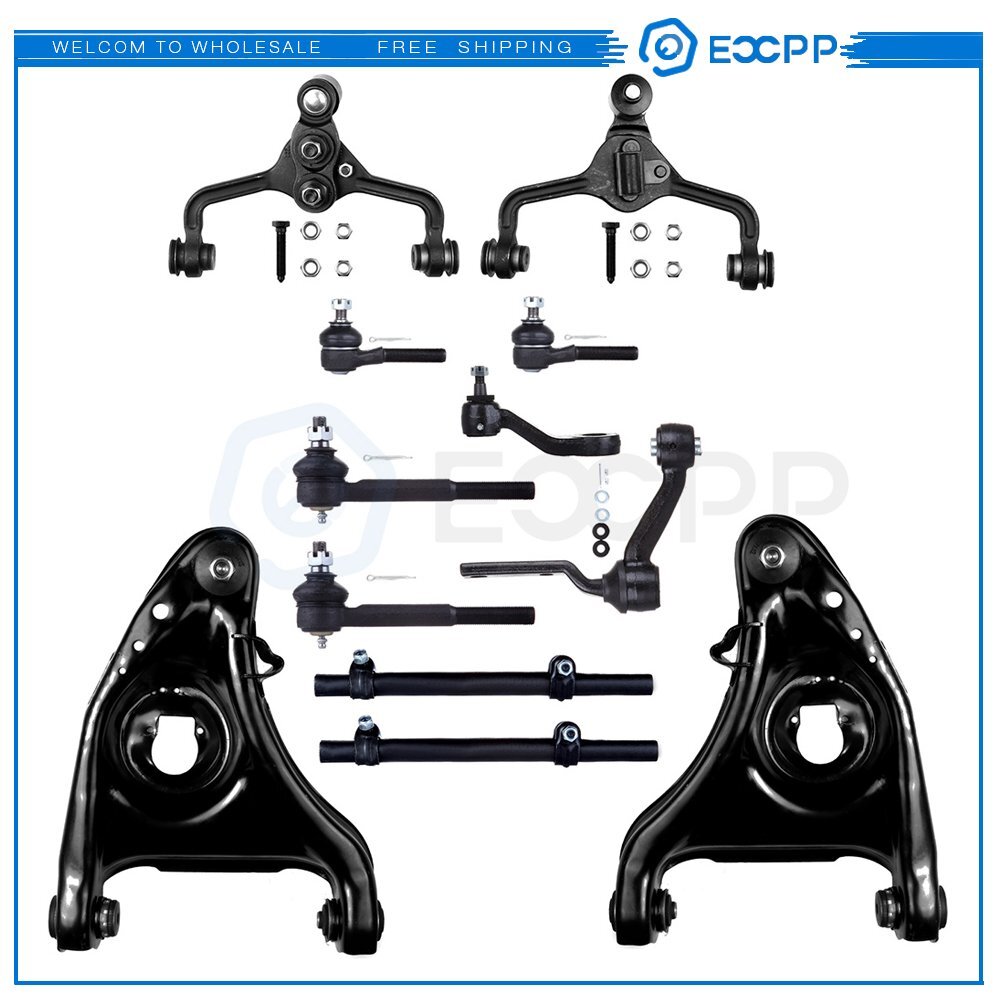 12pcs Complete Front Control Arm Pitman Arms For 1995-2000 2002 Lincoln Town Car 6B93BC-57