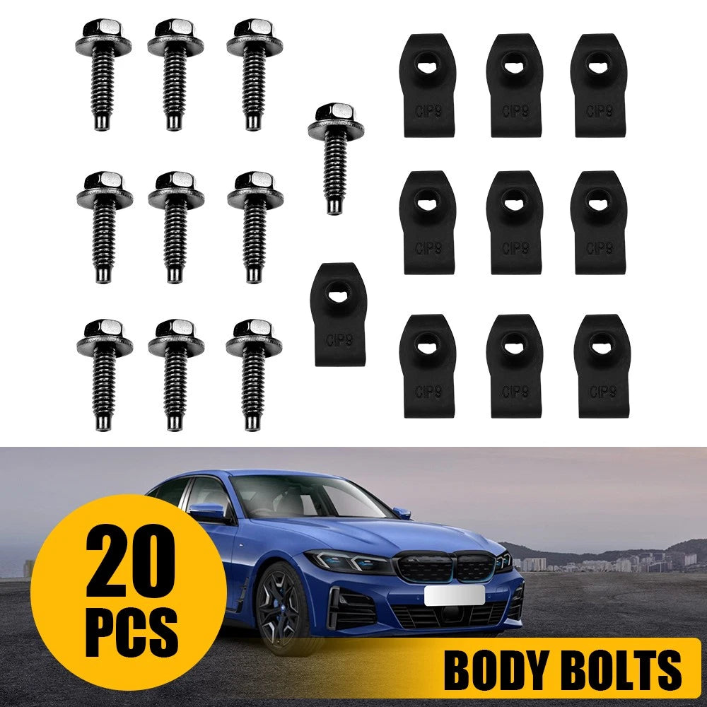 Car Truck Body Bolts U-nut Clips- 5/16-18 x 1-3/16"- 1/2" Hex- 40pcs/set- #374 6B93BC-57