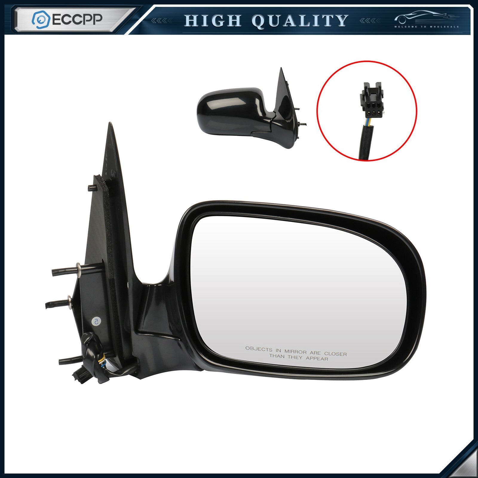 Power Mirror For 1997-07 Chevy VENTURE/MONTANA/UPLANDER RH Black Foldaway 6B93BC-57
