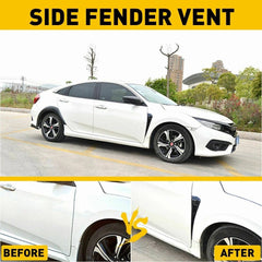 2pcs Carbon Car Fiber Side Fender Vent Air Wing Cover Trim Exterior Accessories 6B93BC-57