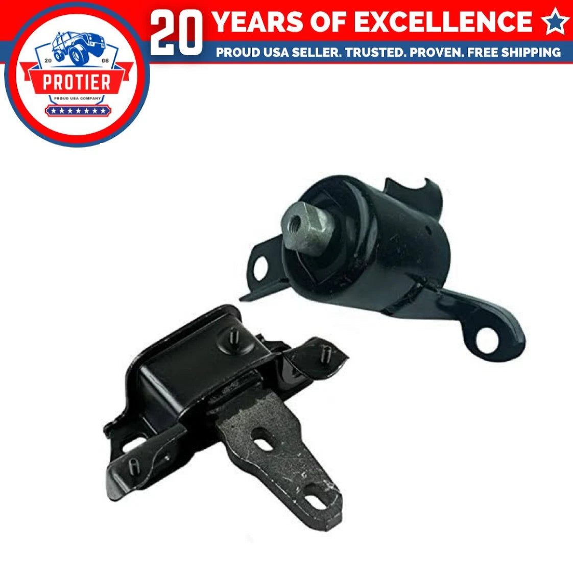Motor & Trans Mount 2PCS Set Fit 14-17 Ford Fiesta 1.0L / 11-16 Fiesta 1.6L 6B93BC-57