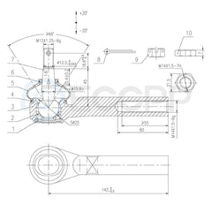 ECCPP Steering Parts Inner + Outer Tie Rod End Fits Chrysler Dodge Volkswagen ECCPP