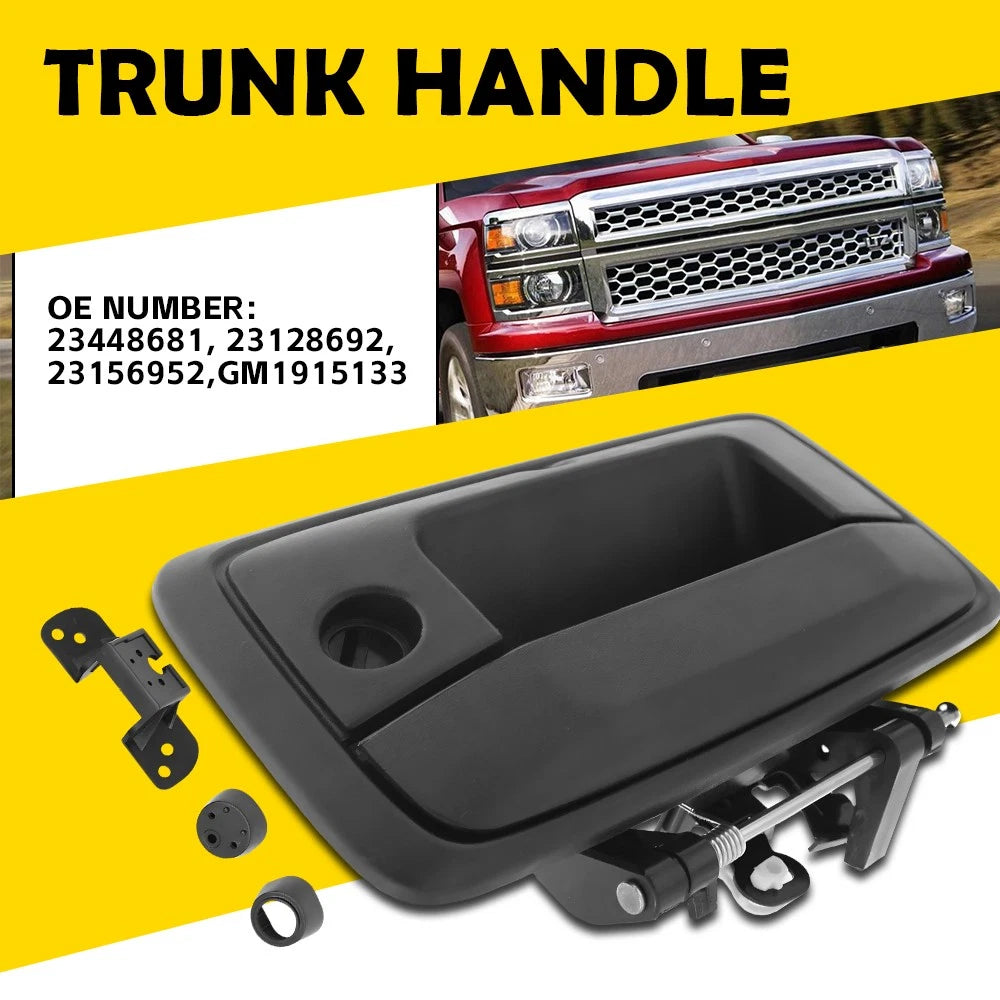 Tailgate Handle w/ Camera Hole for Black 2014-2015 Silverado Sierra 1500 2500 EA 6B93BC-57