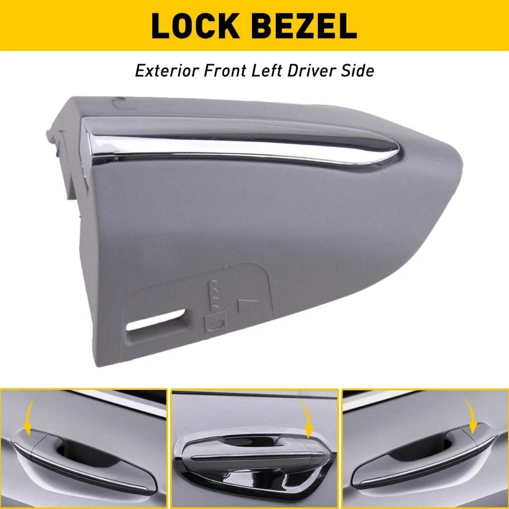For 13-20 Ford Fusion Front LH FRONT Door Handle Lock Bezel CHROME Cover Cap EOA 6B93BC-57