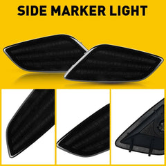 4x Smoke Bumper Signal Side Fender Marker Lights For Jeep 1997-2006 Wrangler TJ 6B93BC-57