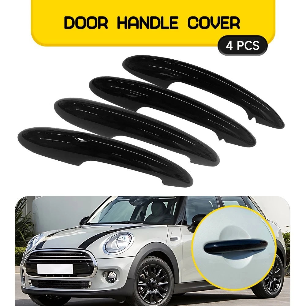 For 2017+ Mini Hatch Countryman F55 F60 GLOSS BLACK Door Handle Covers Overlay A 6B93BC-57