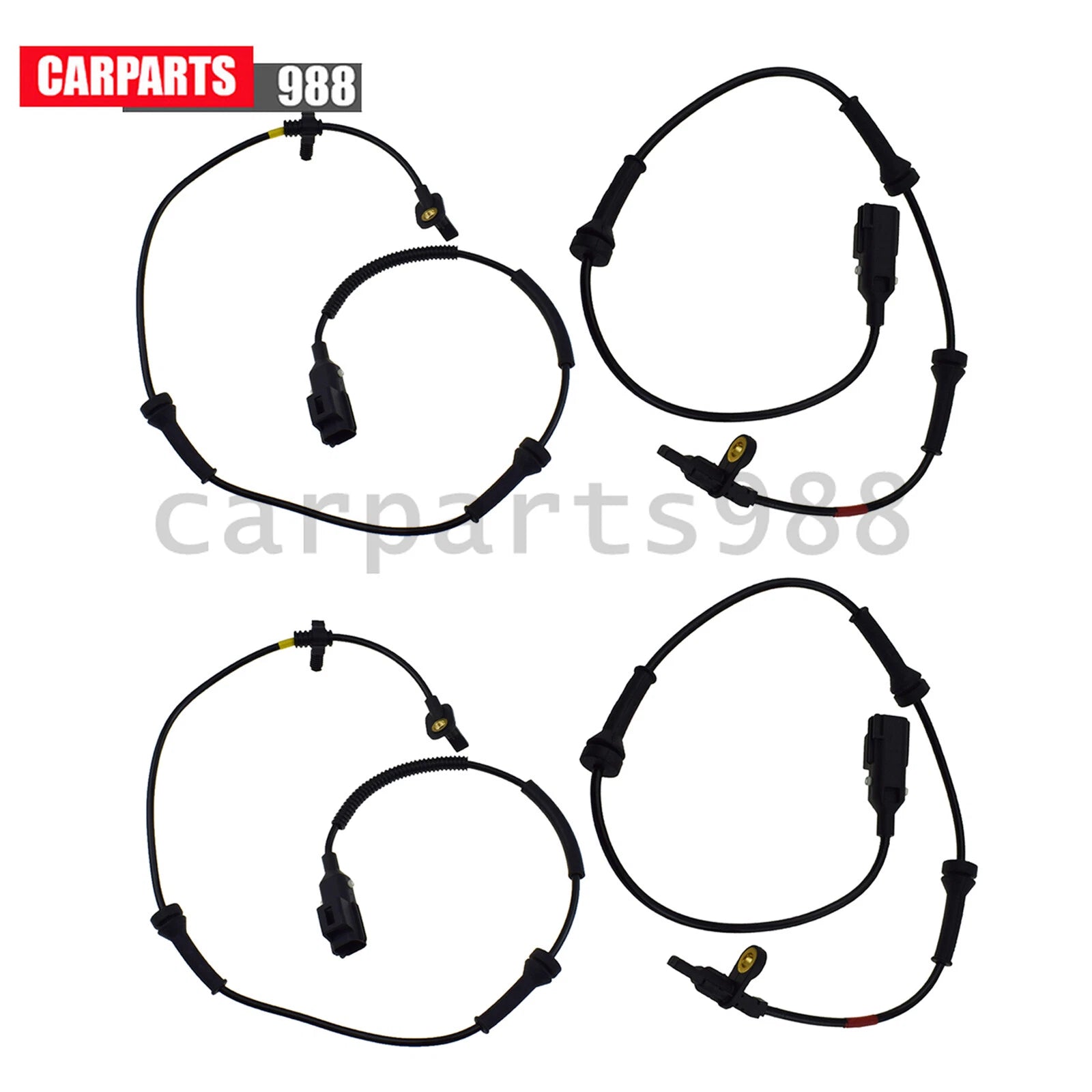 4Pcs Front Rear LH RH ABS Wheel Speed Sensor For Range Rover Evoque 2012-2016 6B93BC-57