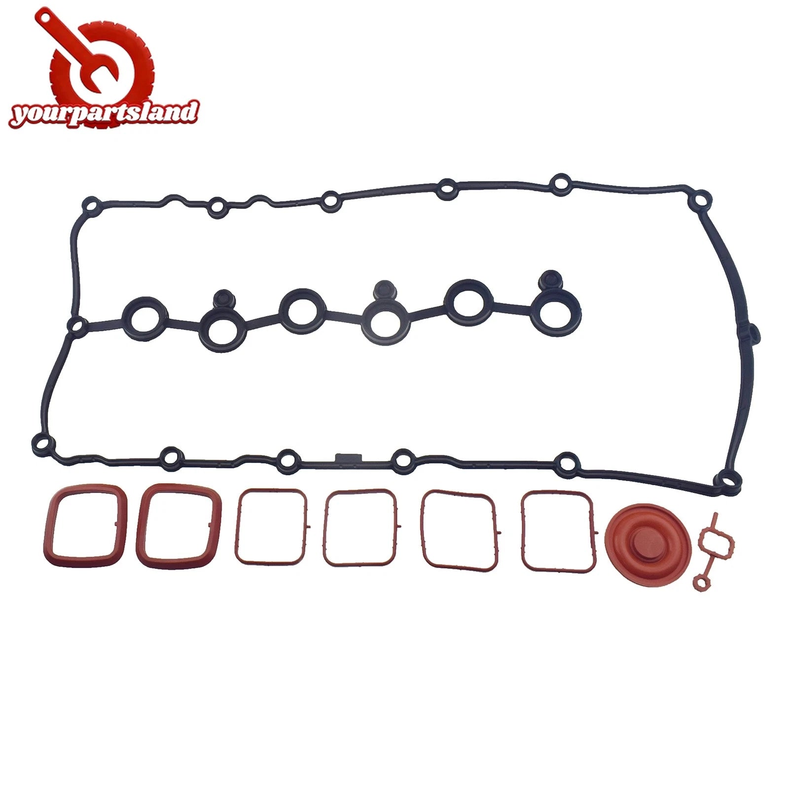 PCV Engine Valve Cover 2 Piece Intake manifold gasket set For VW Audi 3.6L 6B93BC-57