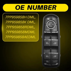 For 2011-2018 Porsche Panamera Cayenne 7PP959858AEDML Driver Left Window Switch 6B93BC-57