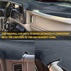 For 1998-2004 Chevrolet S10 Anti-Slip Dash Mat DashBoard Black Protect Carpet EA 6B93BC-57