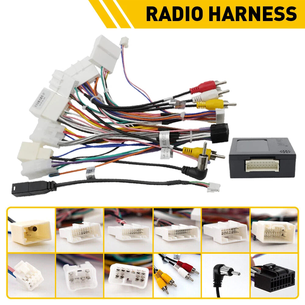 For Toyota Car Stereo Radio Power Harness Cable Wire Adapter Support JBL AMP US 6B93BC-57