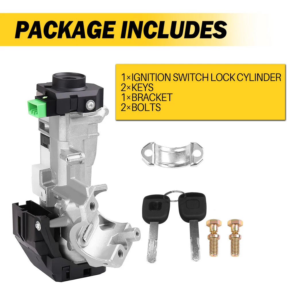 Fit For 2006-2011 Honda Ignition Civic Switch Lock Cylinder Auto Trans w/2 Keys 6B93BC-57