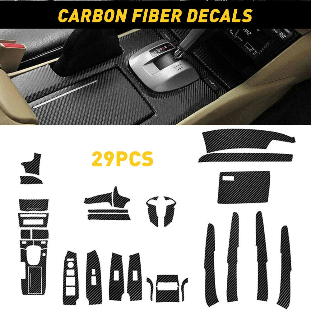 Carbon Fiber Style Decor Interior Kit Cover Trim 29PC For Honda Accord 2008-2012 6B93BC-57