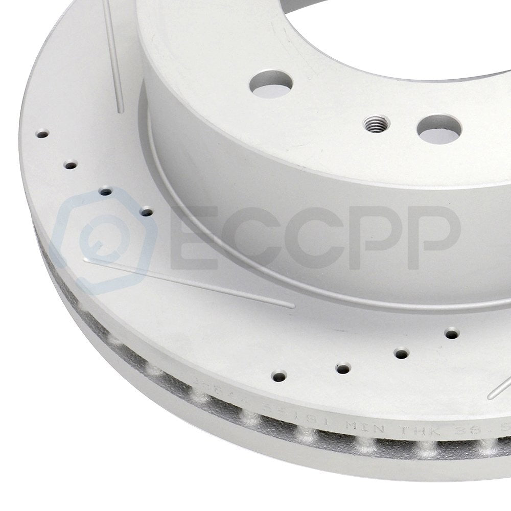 Front Brake Discs Rotors For Chevrolet Silverado 2500 HD 2011-18 Drilled Slotted 6B93BC-57