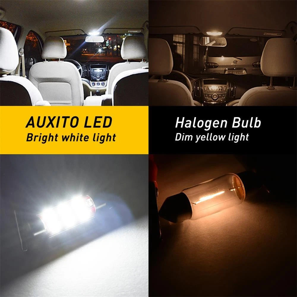 4pcs 36MM LED Light Car Bulb Lamp For Interior Dome Map Set Inside 6000K White A 6B93BC-57