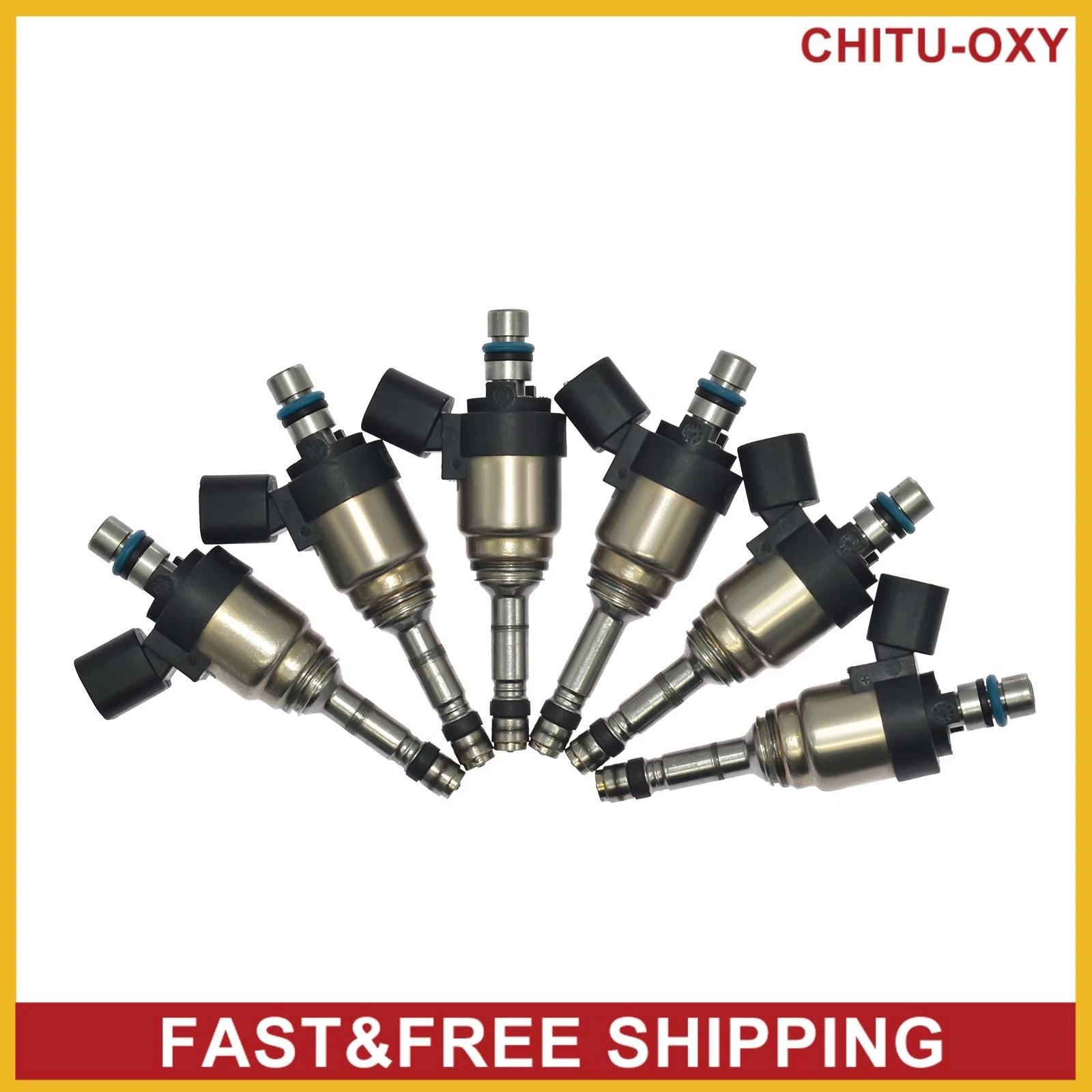 6Pcs Fuel Injector Set For 13-14 Hyundai Azera Genesis 3.3L 3.8L KIA 35310-3C550 6B93BC-57