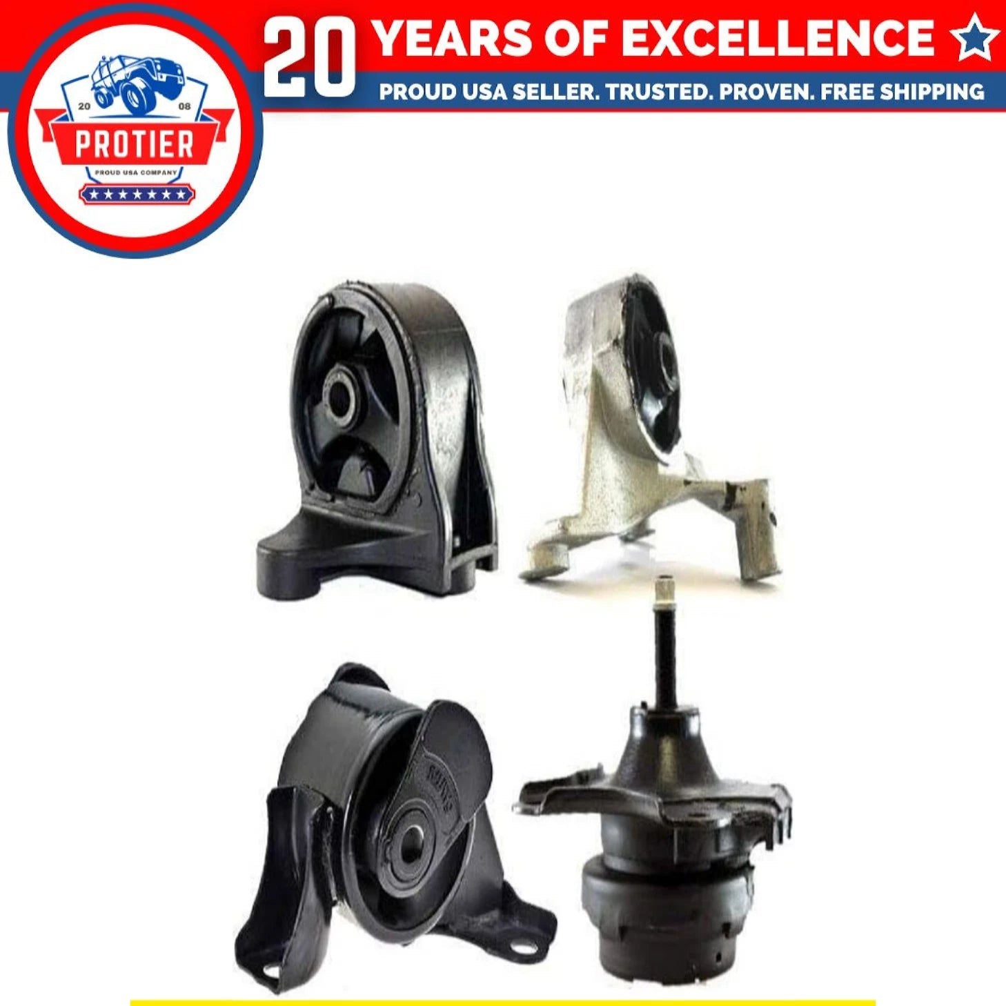 2001-2005 Honda Civic 1.7L Motor & Trans Mount Set 4PCS for Manual 6B93BC-57