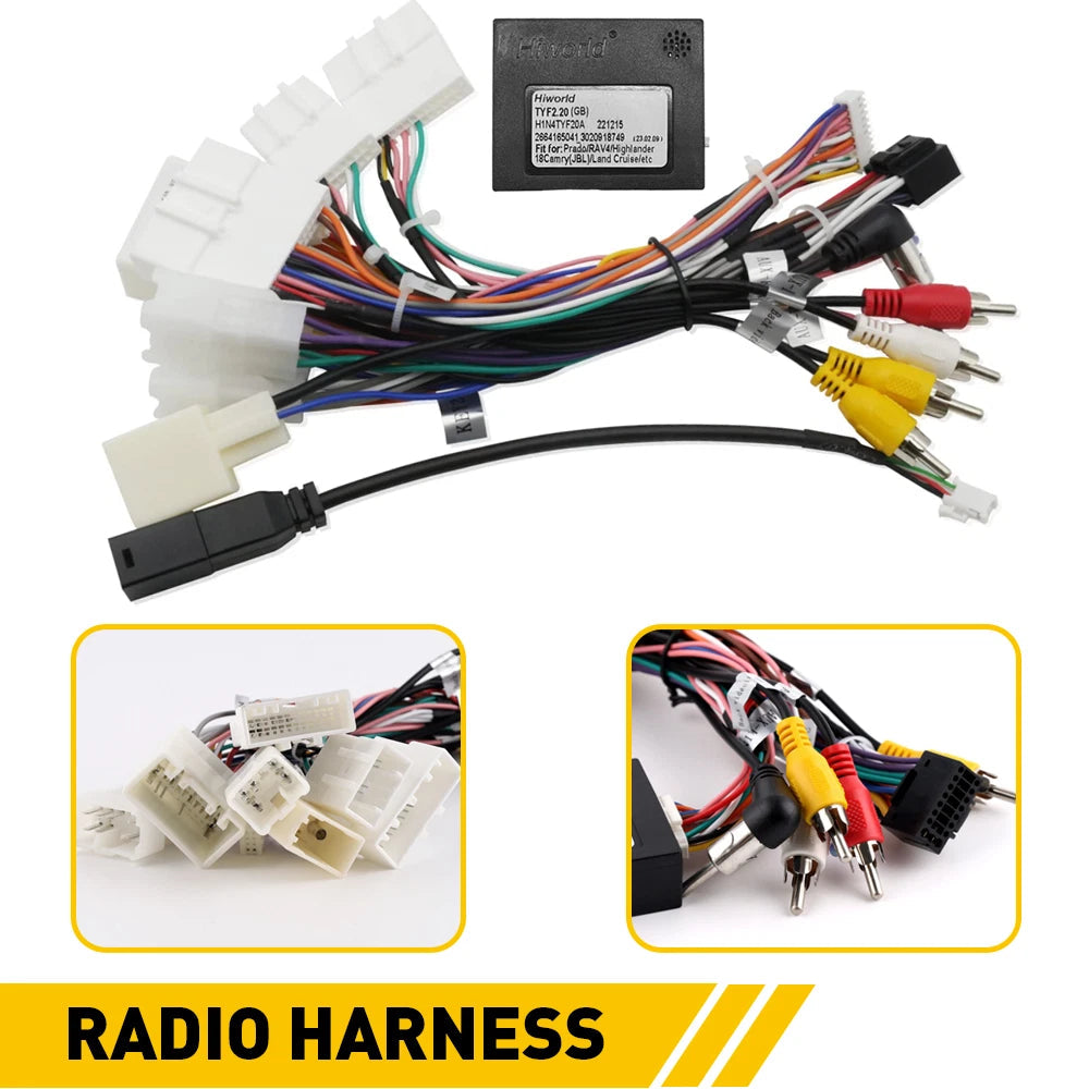 For Toyota Aftermarket Radio Stereo Wire Harness Cable Adapter w/ Canbus BOX EOA 6B93BC-57