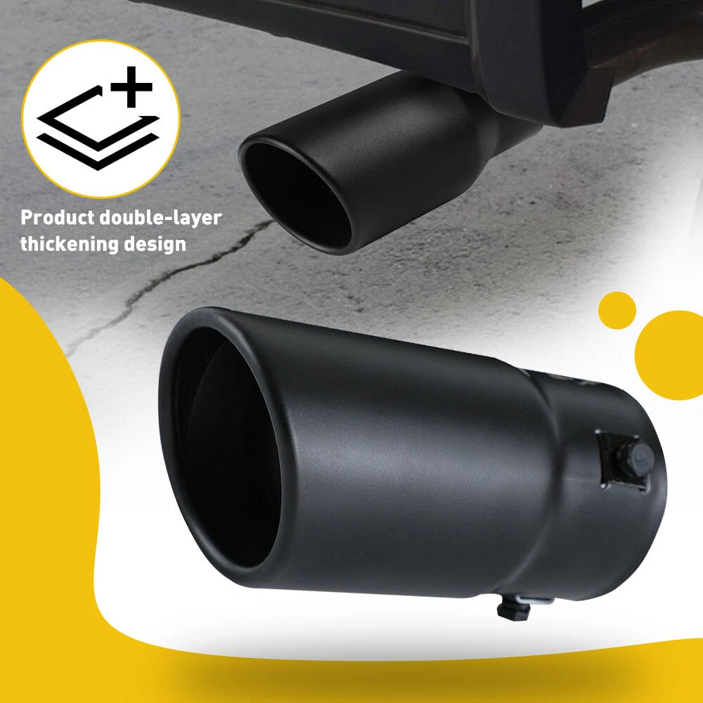 Universal Car Muffler Tip Exhaust Pipe Stainless Steel FOR 1.55 - 2.7finch EOA 6B93BC-57