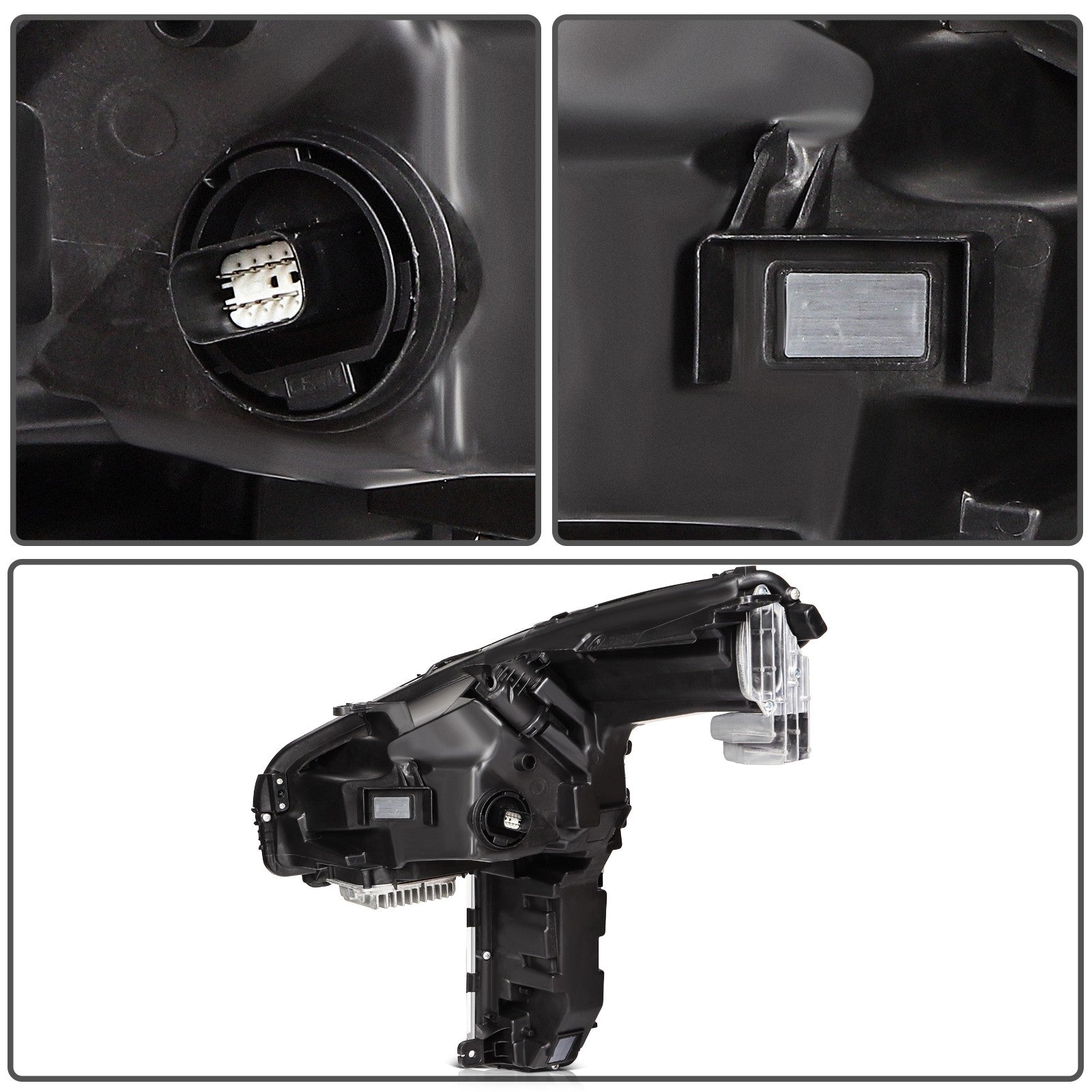 Passenger Right Side LED Headlight For 2019-2022 Cadillac XT4 2.0L Black 6B93BC-57