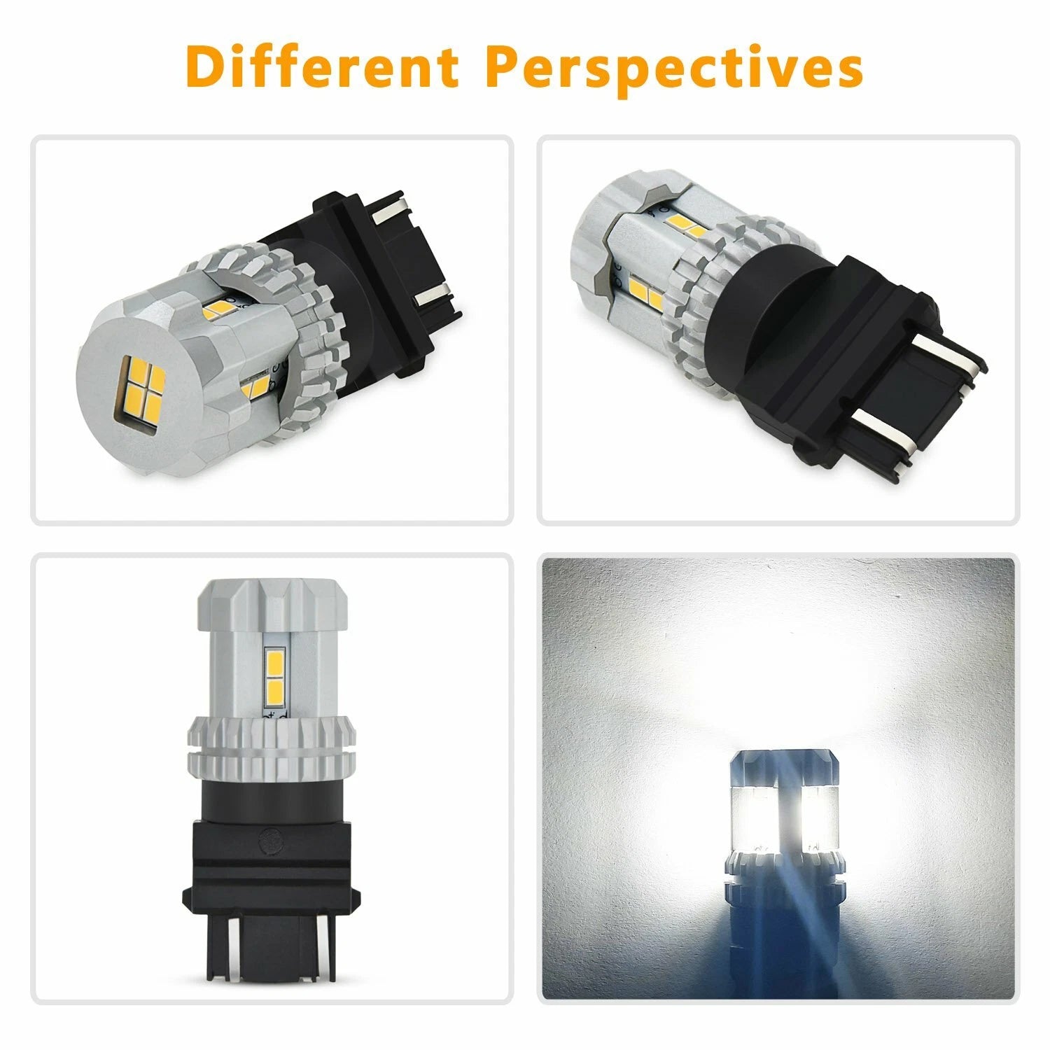 AUXITO 3157 3156 LED 3020-SMD 6000K White Backup Tail Reverse Light DRL Bulbs EA AUXITO